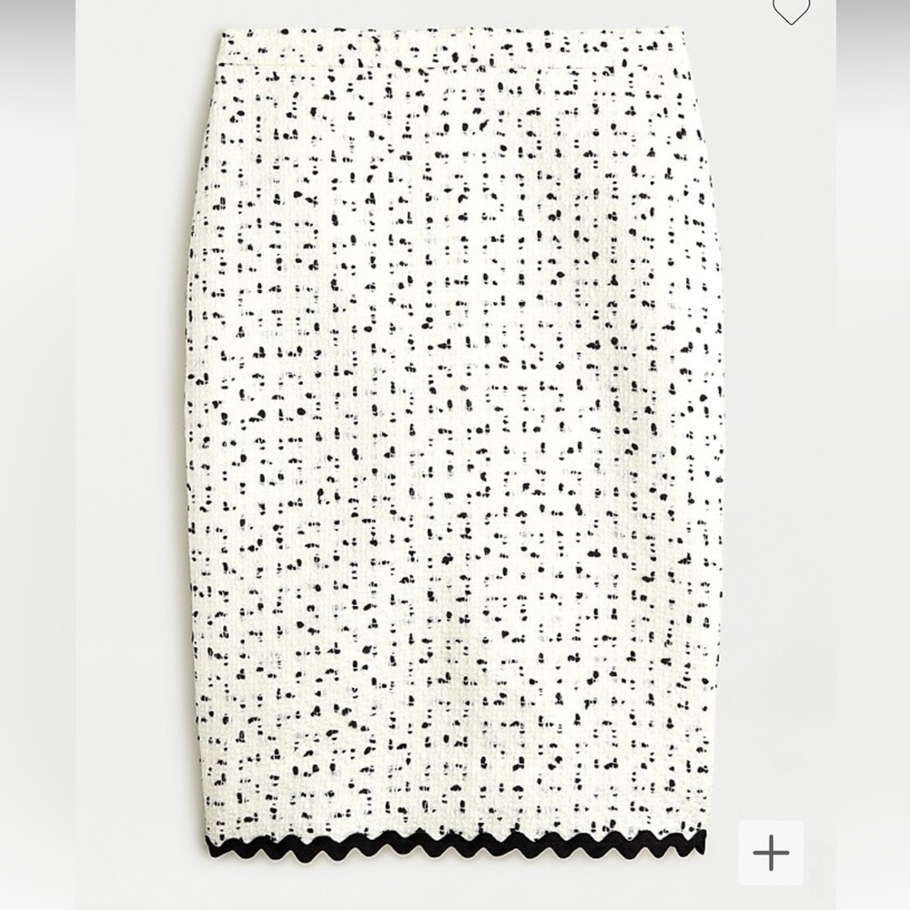 J. Crew No. 2 Pencil® skirt in ivory spotted tweed